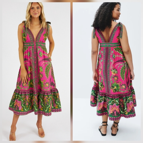 FARM Rio Dresses & Skirts - Farm Rio Pink Mididress